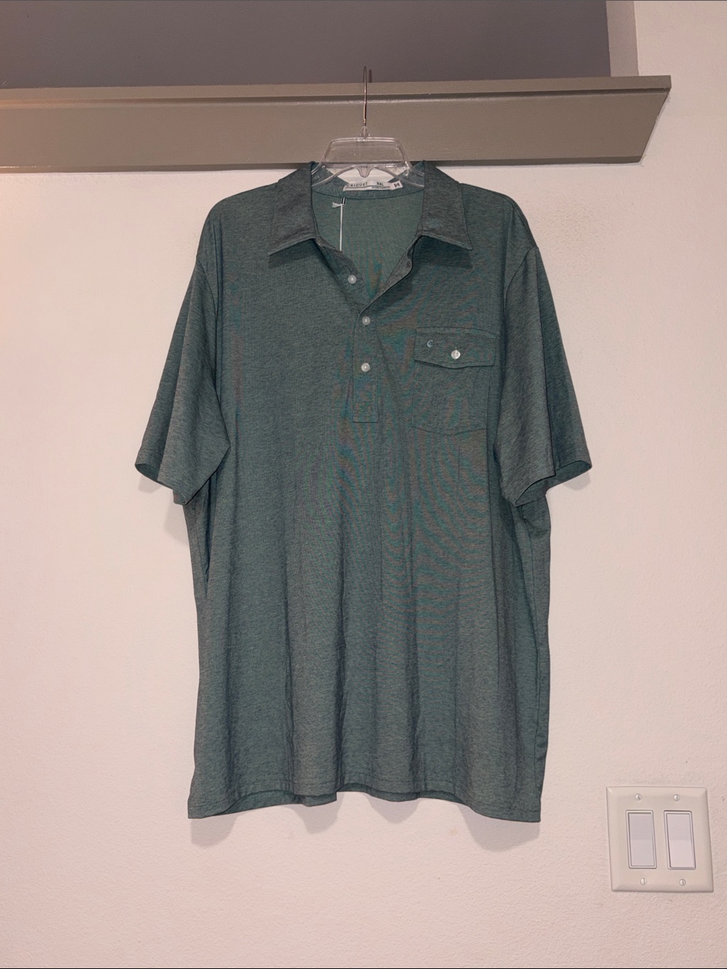 Criquet Menâs Heather Green Polo Shirt Sz Xxl Nwt